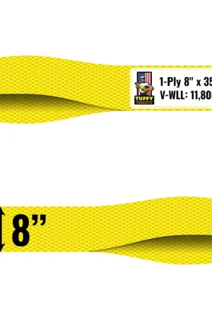 Limited Offer Tuffy 1 Ply 8" x 35 ft Eye & Eye Type 3 Web Sling - 11800 lbs WLL