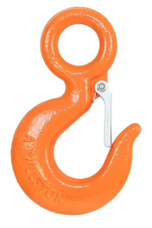1-1/2 Ton Alloy Eye Hoist Hook w/ Latch Professional Grade