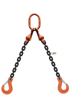 9/32" (1/4") x 10 ft Type CDFXA2S Adjustable 2-Leg Grade 100 Chain Sling - 7400 lbs WLL Bargain