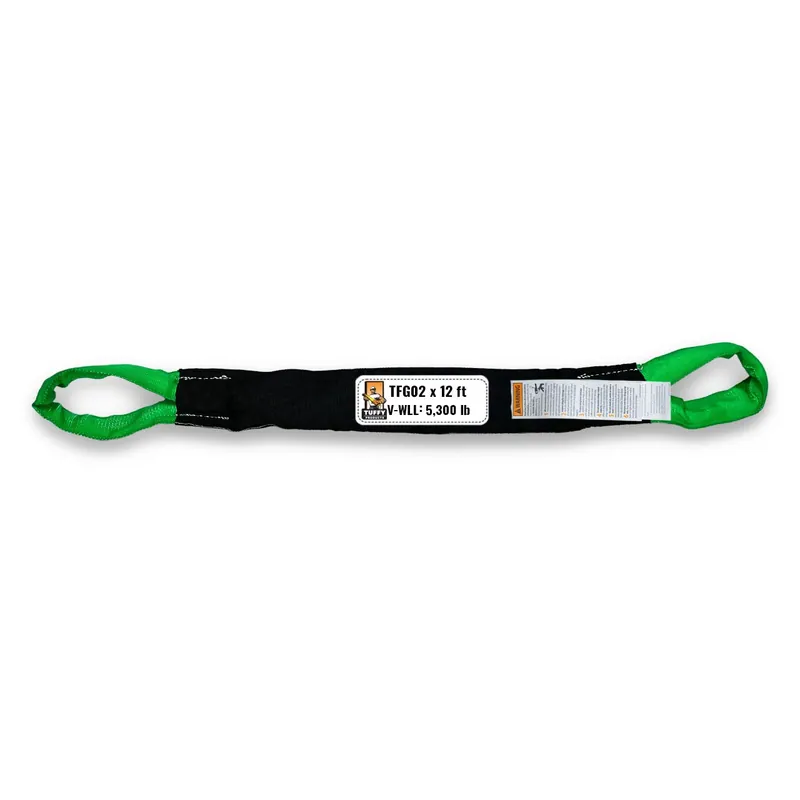 Factory Price Tuffy Green 12 ft Eye & Eye Flexi-Grip Round Sling - 5300 lbs WLL