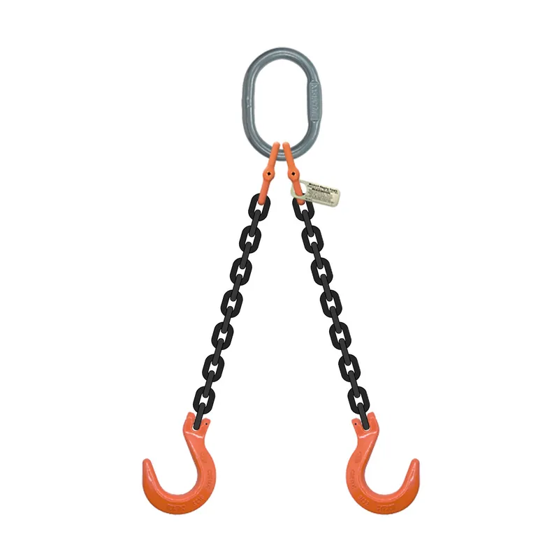 5/8" x 15 ft Type DOF 2-Leg Grade 100 Chain Sling - 39100 lbs WLL Sale