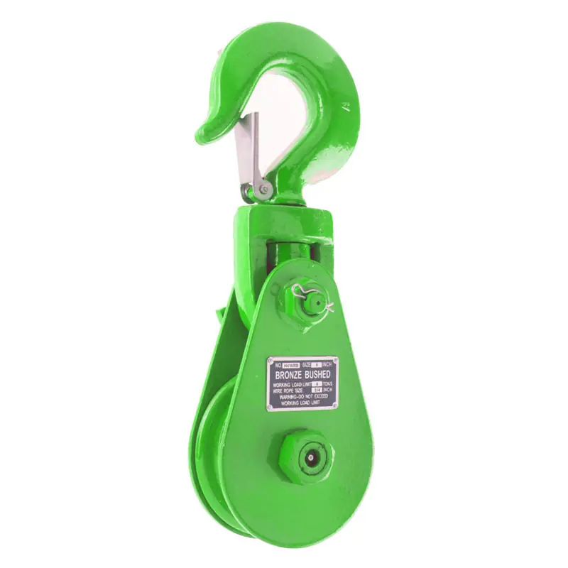 8" Snatch Block w/ Hook - 8 Ton WLL Popular