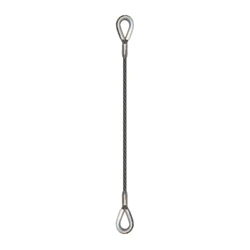 1/2" x 10 ft BLP-102 Thimbled Eye Wire Rope Sling - 5000 lbs WLL Big Sale
