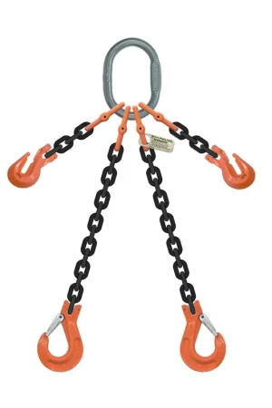 1/2" x 10 ft Type ADOS Adjustable 2-Leg Grade 100 Chain Sling - 26000 lbs WLL Must Have