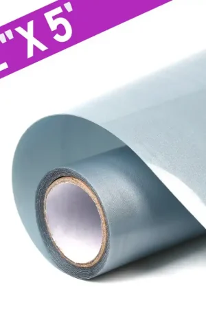 Silver Grey HTV Heat Transfer Vinyl for T Shirts 12" x 5FT Holiday Sale