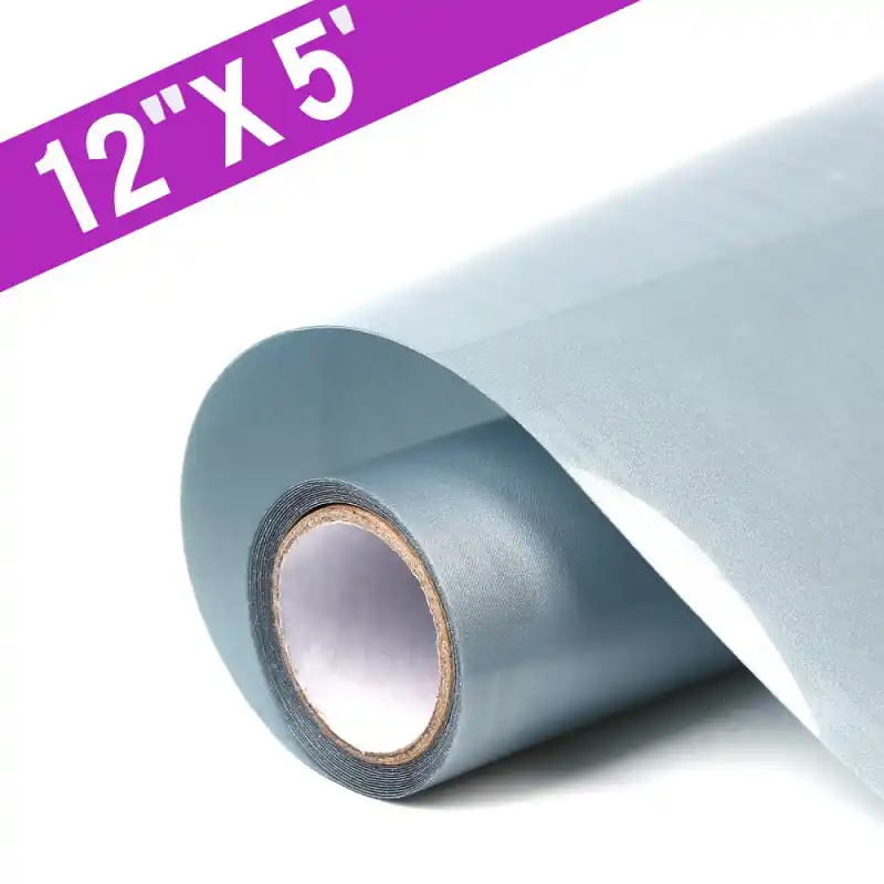 Silver Grey HTV Heat Transfer Vinyl for T Shirts 12" x 5FT Holiday Sale