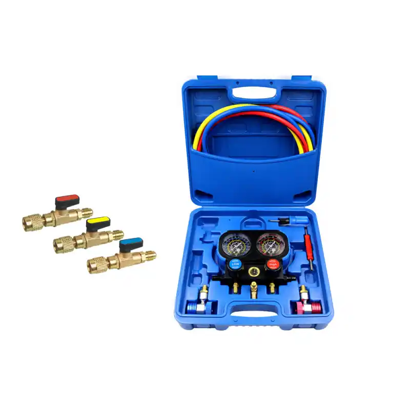 Best Choice Bolton Tools 3 Way A/C Manifold Gauge Set Fits R134a R22 R410a with Ball Valve