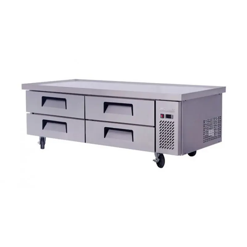 72″ Wide Refrigerated Chef Base with 76″ Extended Top - 15 cu/ft Best Seller