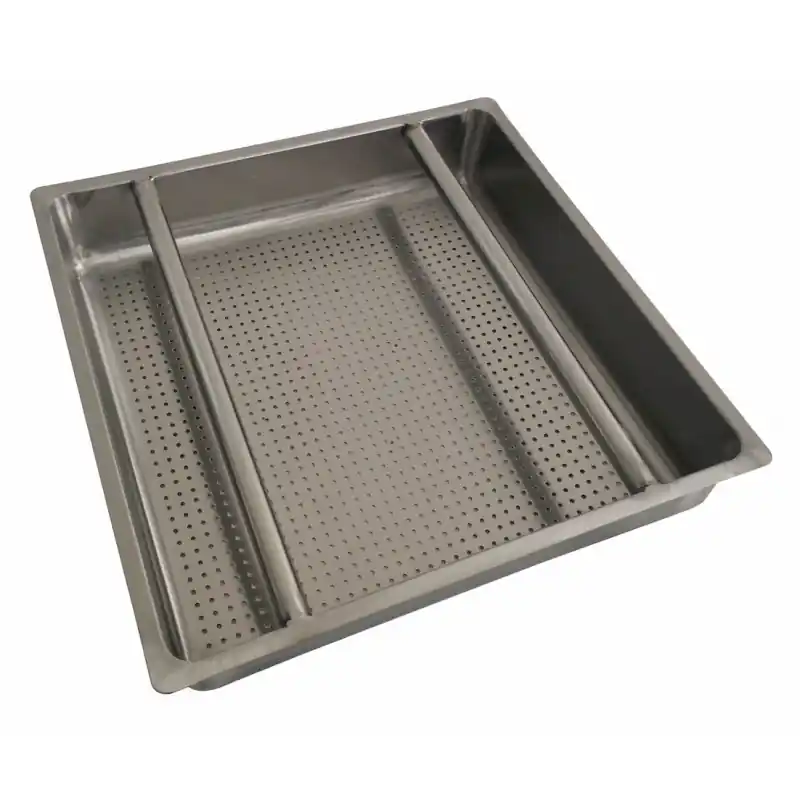 Bolton Tools MAXARA 19 1/2" x 19 1/2" x 4" 18-Ga SS304 Pre-Rinse Basket with Slides Popular