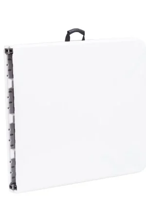 72" x 30" White Plastic Folding Table with Carrying Handle Rectangular Mega Sale