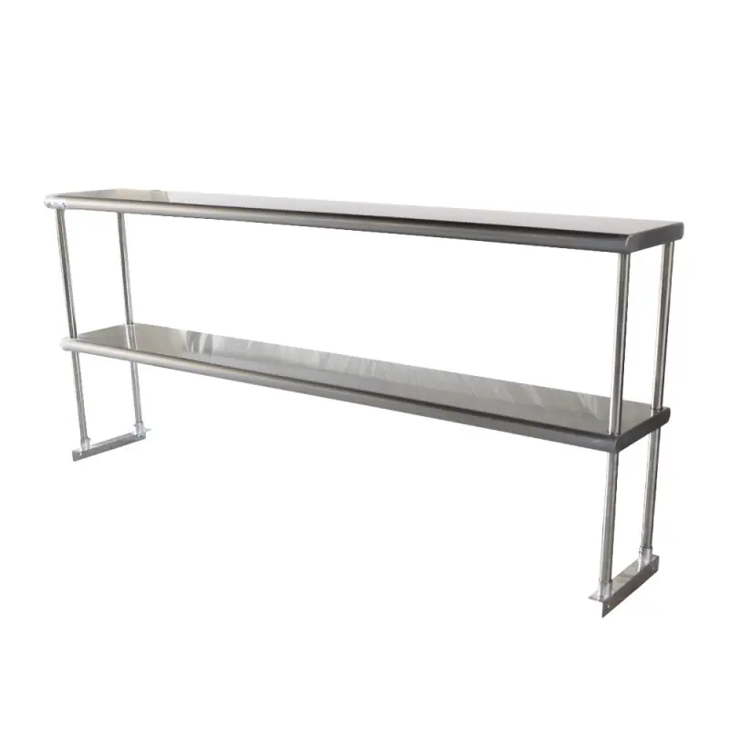 Sale Stainless Steel Double Deck Overshelf - 12" x 60" x 32"