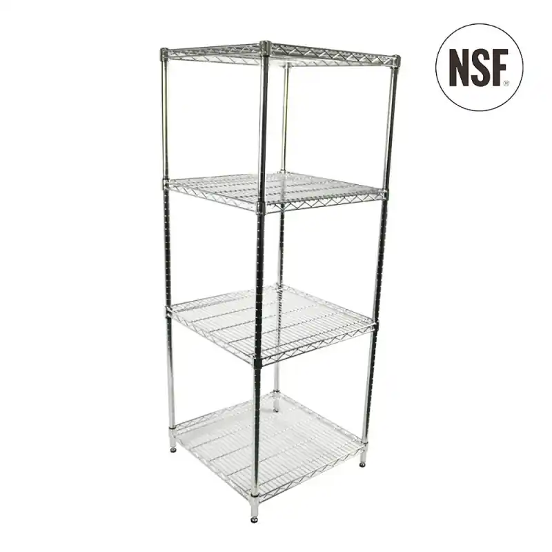 Mega Sale Bolton Tools Chrome Wire Shelving Unit 24 x 24 x 63" 4 Shelves 3200LBS