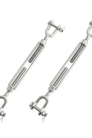 2pcs 1/2"×9" Stainless Steel Turnbuckles Jaw and Jaw Brand New