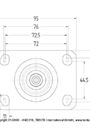 3.94" Diameter 1.26" Wide Levina Design Caster 914357 Latest