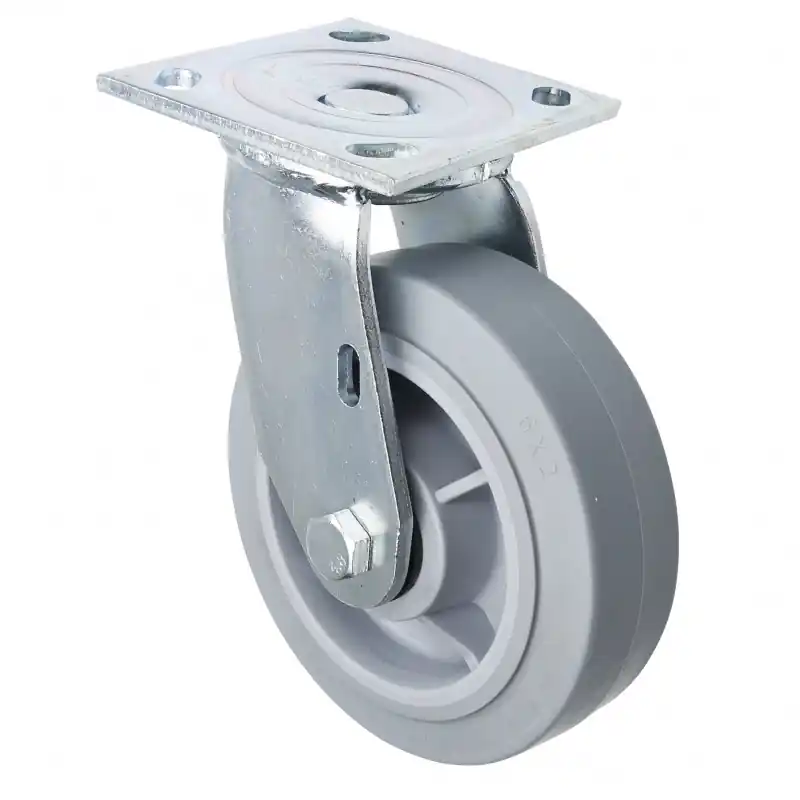 Price Drop Bolton Tools 8" Heavy Duty Swivel TPR Caster(Flat Tread)(Roller Bearing) 662 LBS