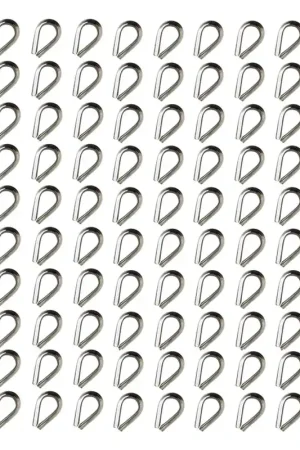 100pcs Stainless Steel Thimbles For 1/8" Wire Rope Hot Picks