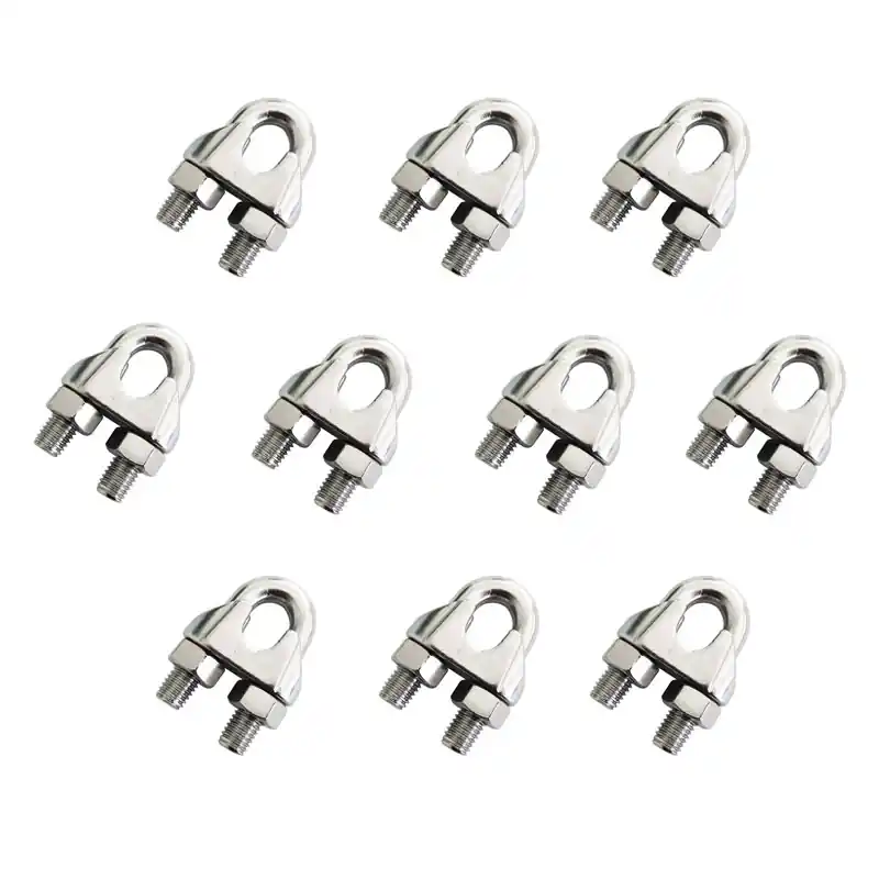 10pcs Stainless Steel Wire Rope Clip For 3/8" Wire Rope Latest