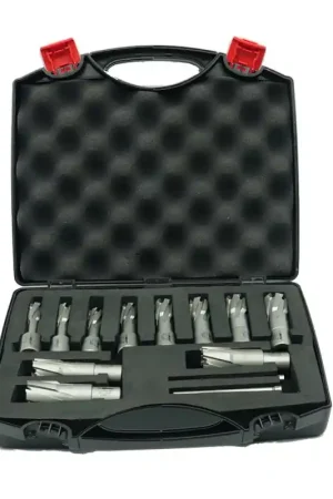 11 Pcs TCT Annular Cutter with Weldon Shank 9/16" to 1-1/8", 2" Depth Big Sale