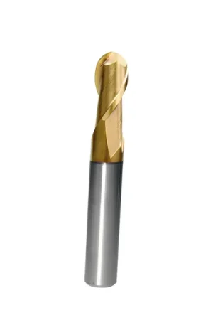 10mm 5R, 2 Flute, Ball End Mill, Ball Nose, Short, Solid Carbide, HRC45, Helix Angle 30°, Made in Taiwan Clearance