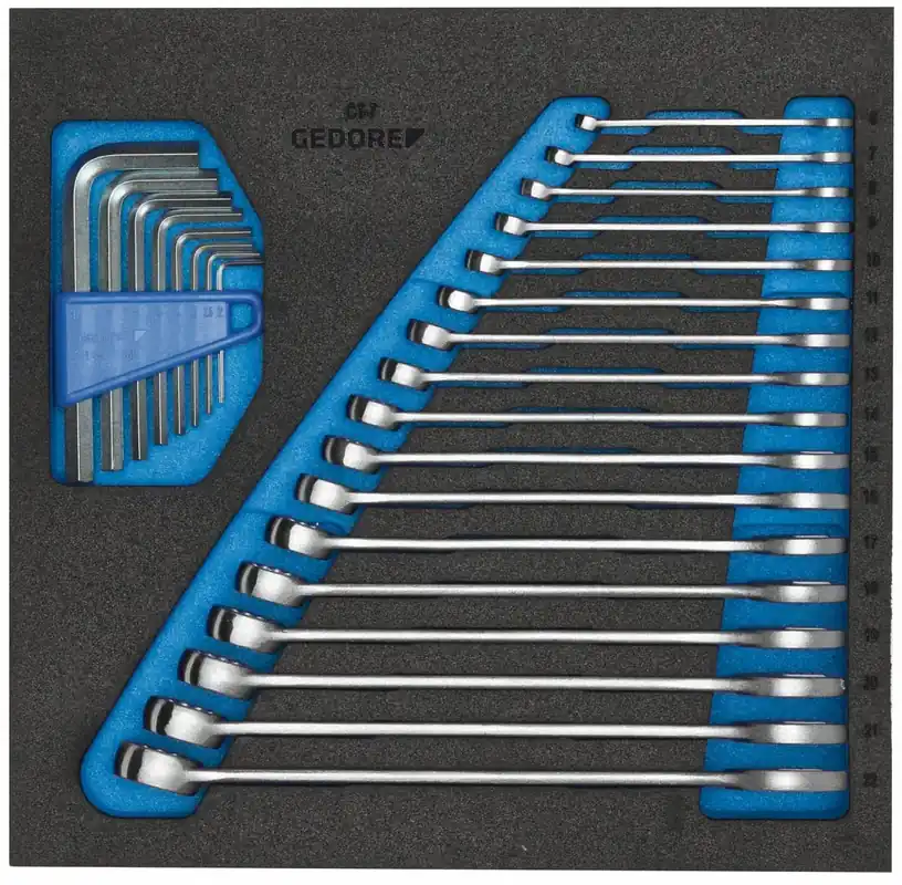 Deal Gedore 1500 CT2-7 Combination Wrench set in 2/3 Check-Tool module 2308878