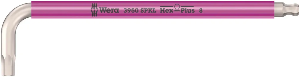 Express Delivery Wera 3950 SPKL Multicolour L-key, metric, stainless 8.0MM 05022667001