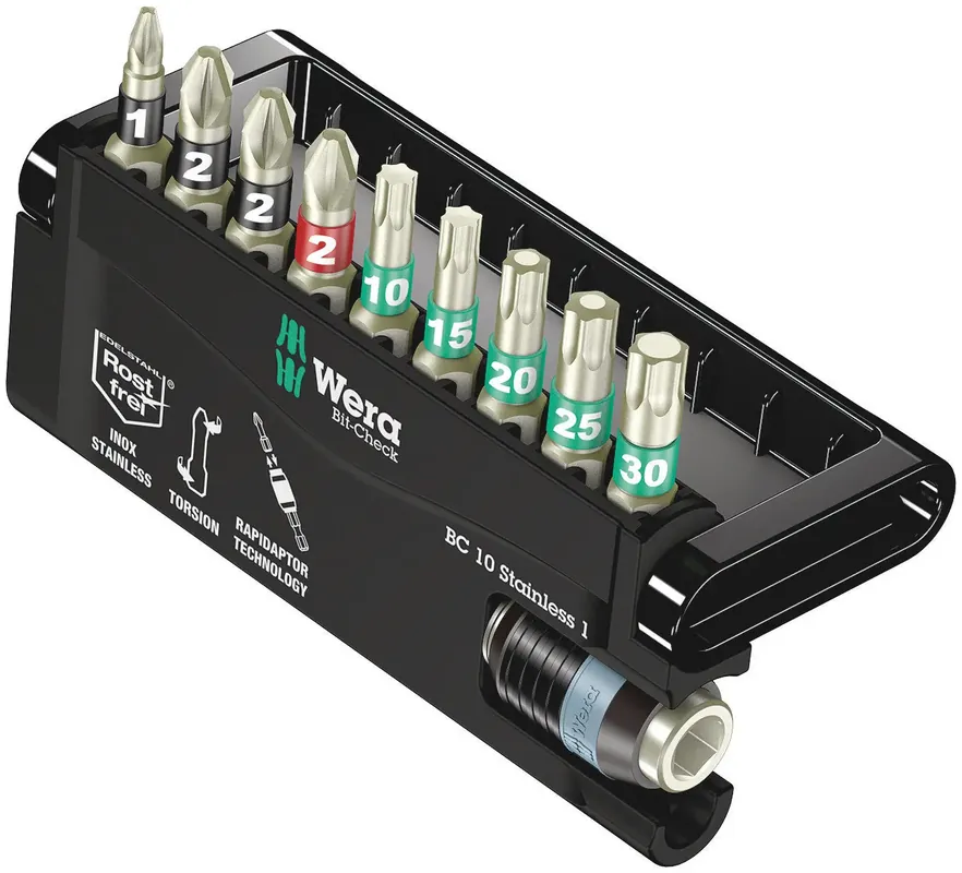Wera BIT-CHECK 10 STAINLESS 1 BITS ASSORTMENT 05071110001 Bargain