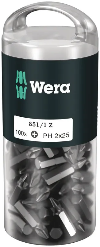 Wera 851/1 Z PH 2 X 25 MM DIY-BOX BITS FOR PHILLIPS SCREWS 05072441001 Limited Time