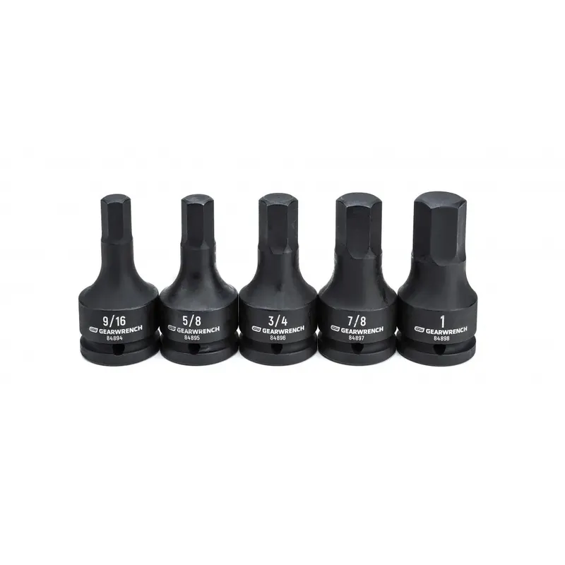 GEARWRENCH 5 Pc. 3/4" Drive Hex Bit Impact SAE Socket Set 84899 Socket Set Buy Today
