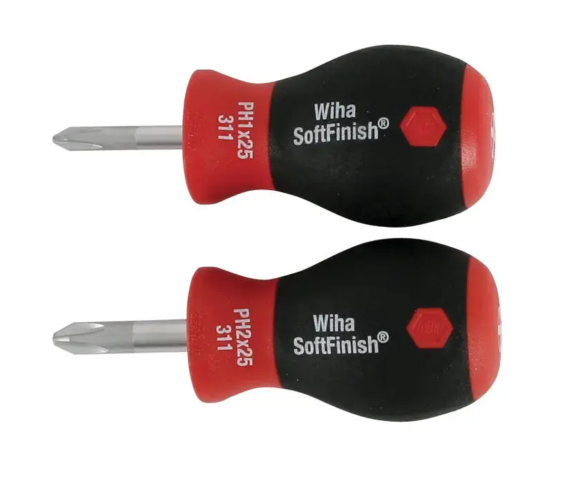 Trusted Brand Wiha 31192, SoftFinish® Stubby Phillips 2 Pc. Set