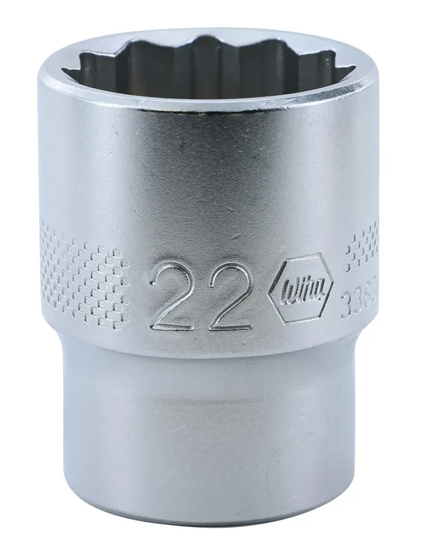 Save Now Wiha 33838, 1/2" Drive Socket, 12 Point, 22.0mm