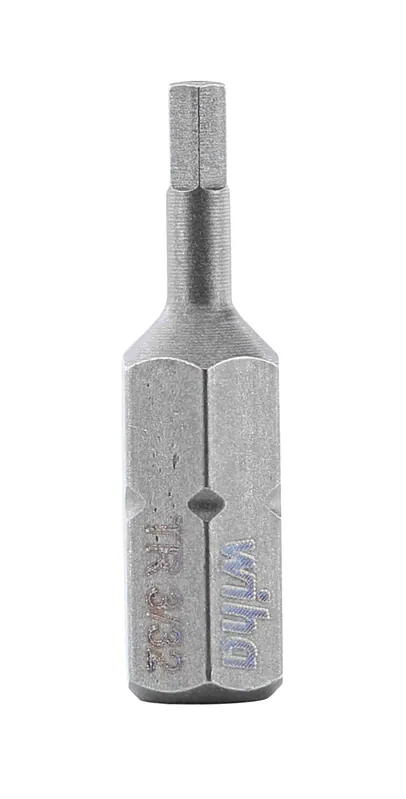 Wiha 71932, Security Hex Insert Bit 3/32" x 25mm Authentic