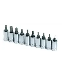 Affordable SK Tools - 10 Piece 1/4" Drive Fractional Hex Bit Socket Set - 19731