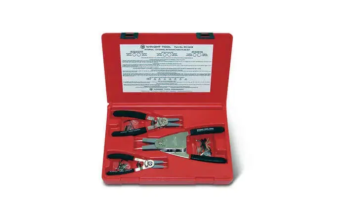 Wright Tool Set of 3 Retaining Ring Plier with Plastic Box - WT 9H1265K Plier Set Price Drop
