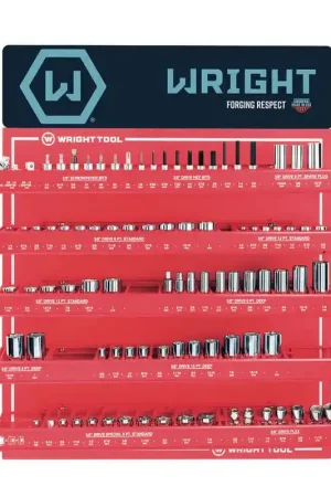 Wright Tool Set of 91 3/8 in Drive 6, 12-Point SAE Polished Socket - WT D984 Socket Set Order Now