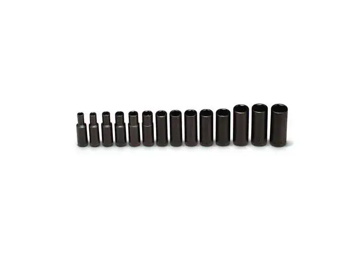 Discount Wright Tool 14 Piece 3/8 in Drive 6-Point Deep Impact Metric Socket Set, 6 - 19mm - WT 358 Socket Set