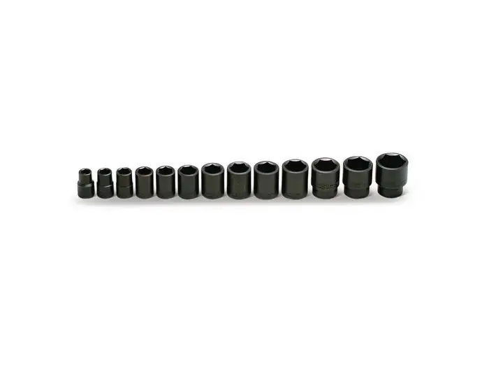 Fan Favorite Wright Tool Set of 13 1/2 in Drive 6-Point Standard SAE Impact Socket, 7/16 to 1-1/4 in - WT 415 Socket Set