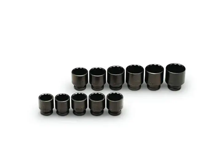Must Have Wright Tool 9 Piece 3/4 in Drive 12-Point Standard SAE Black Oxide Impact Socket Set, 1-11/16 - 2 in - WT 604 Socket Set