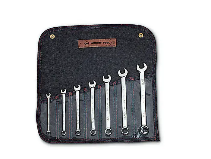 Popular Wright Tool Set of 11 12-Point SAE Polished Combination Wrench, 3/8 to 1 in - WT 911 Combination Wrench Set