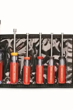 Bargain Wright Tool Set of 6 Metric Hollow Shaft Nut Driver with Pouch, 5mm to 10mm - WT 9216 Nut Driver Set