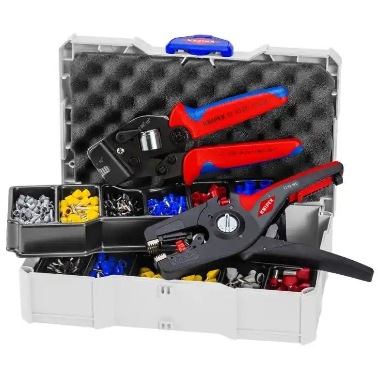 Knipex Crimp Assortments with Wire Stripper 12 52 195 and Crimping Plier 97 53 09 - KN 97 90 15 Instant Buy