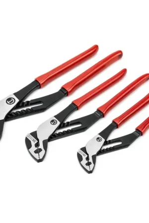Clearance CRESCENT Set of 3 Z2 K9 Straight Jaw Dipped Handle Tongue and Groove Pliers - GW RTZ2SET3
