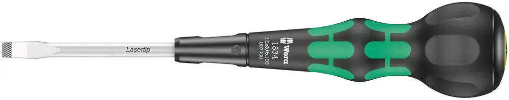 Markdown WERA 007900 (1834) Kraftform Ball-Grip Slotted screwdriver 1.0 x 6.0 x 100 - workshop blade
