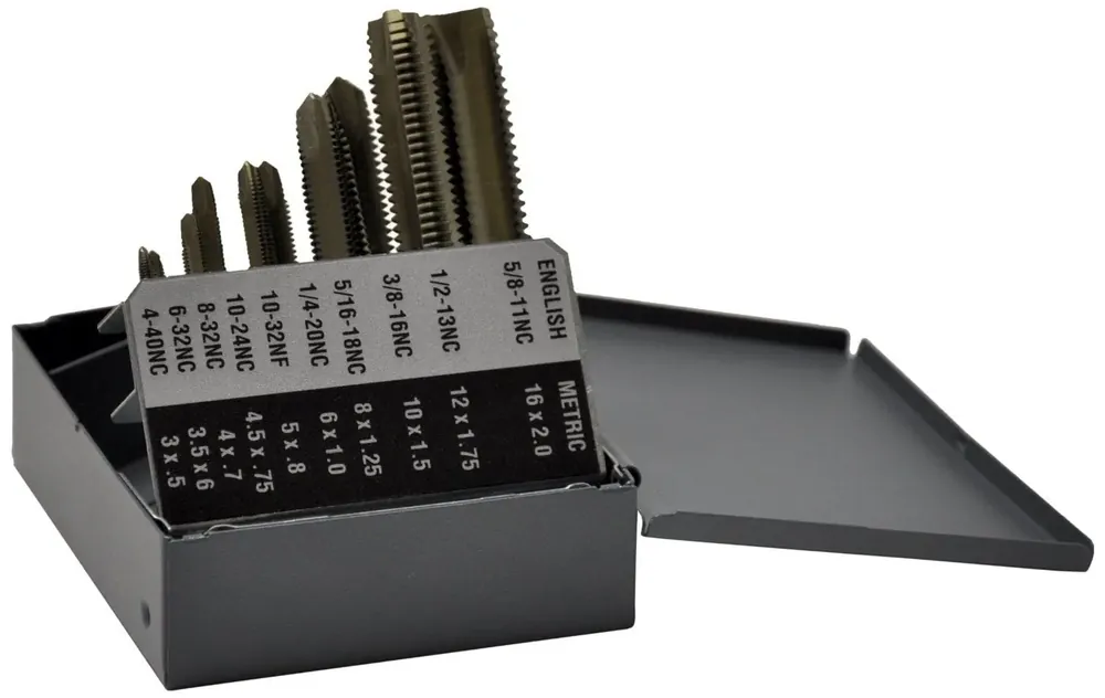 Genuine KnKut Set of 10 Metric Spiral Point Tap - 10KK22M