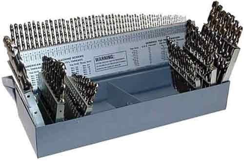 Final Sale KnKut Set of 115 Fractional Short Stubby Length Drill Bit, Numbers, Letters, Fractions - 115KK7