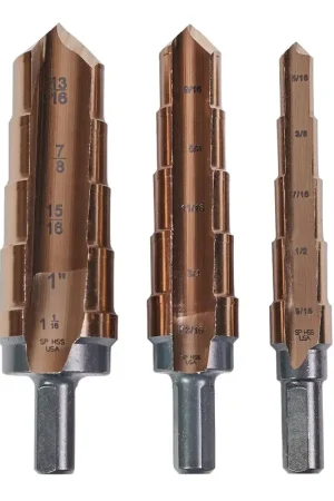Final Sale KnKut Set of 3 Hole Expansion Step Reamer - 3KK4SR