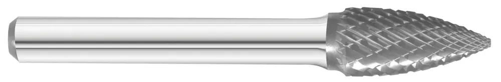 Order Now KnKut SG-3 Pointed Tree Shape Carbide Burr with 1/4 in Shank, 3/8 x 3/4 x 2-1/2 in OAL - KK14-SG-3