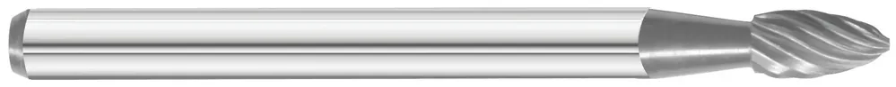 Best Price KnKut SH-41 Flame Shape Carbide Burr with 1/8 in Shank, 1/8 x 1/4 x 1-1/2 in OAL - KK14-SH-41