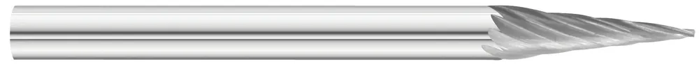KnKut SM-42 14 deg Included Pointed Cone Shape Carbide Burr with 1/8 in Shank, 1/8 x 7/16 x 1-1/2 in OAL - KK14-SM-42 Budget
