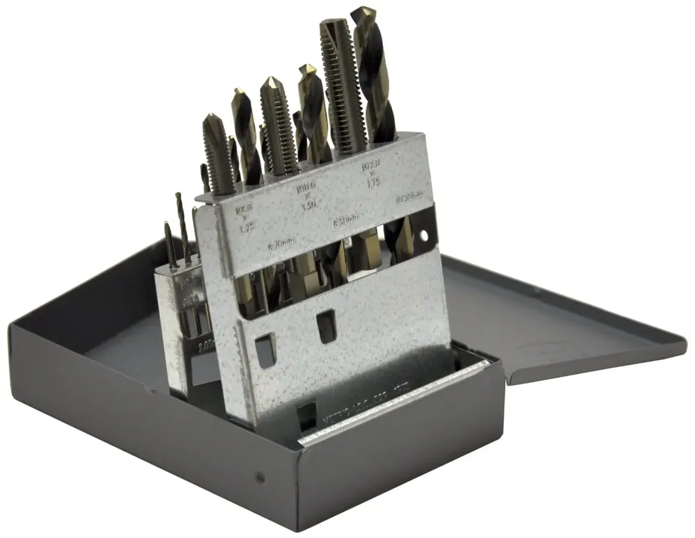 Fresh Stock KnKut Set of 18 Metric Tap and Drill Bit - KK18TDM