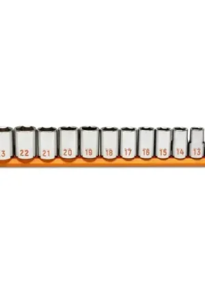 Fresh Stock GEARWRENCH Set of 13 1/2 in Drive 6 Point Metric Hi-Viz Socket - GW 80702H